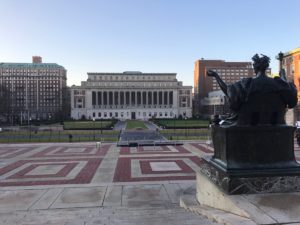 Alma Mater and View on Butler library