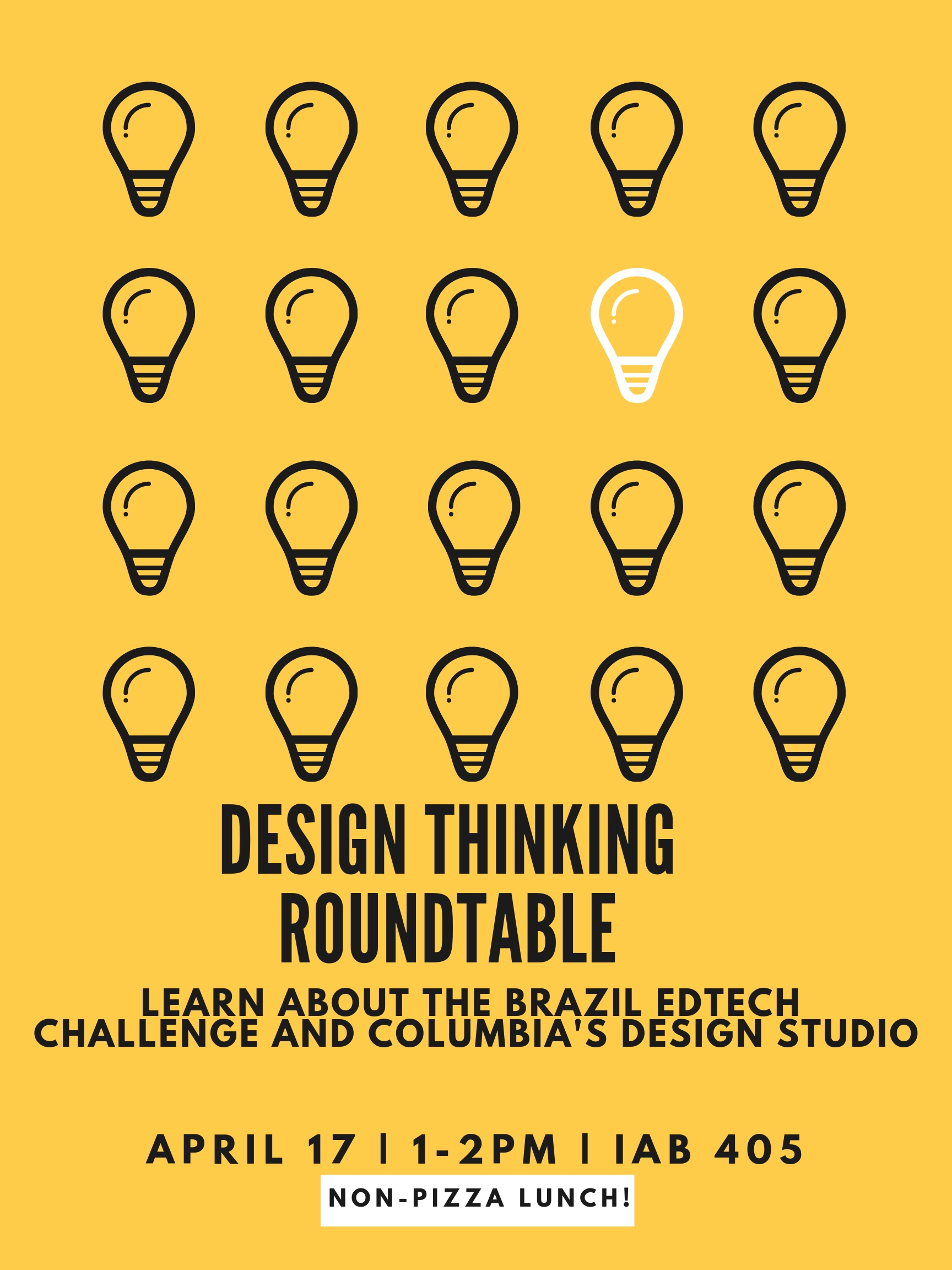 Design Thinking Roundtable - Learn more about the Brazil EdTech Challenge and the Columbia Design Studio!