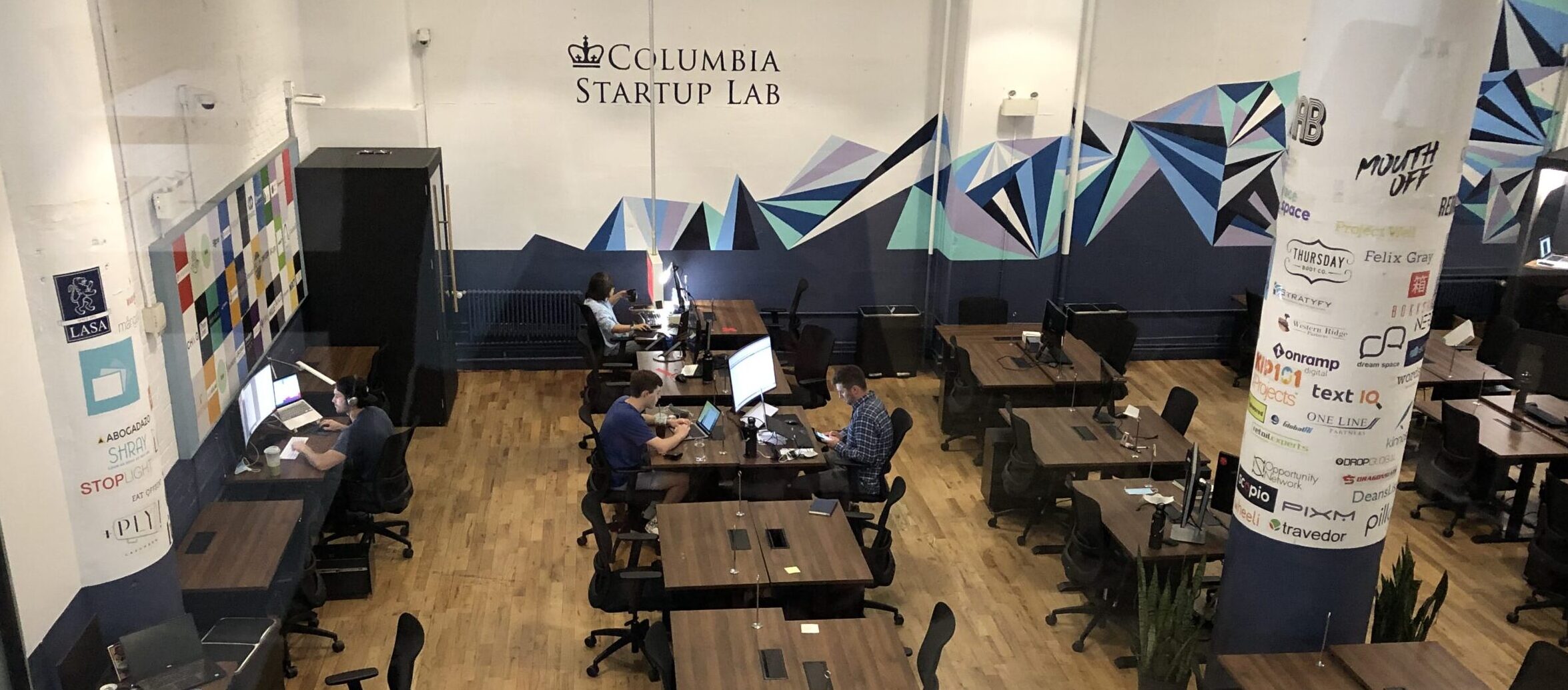 Aerial view of the Columbia Startup Lab in Soho