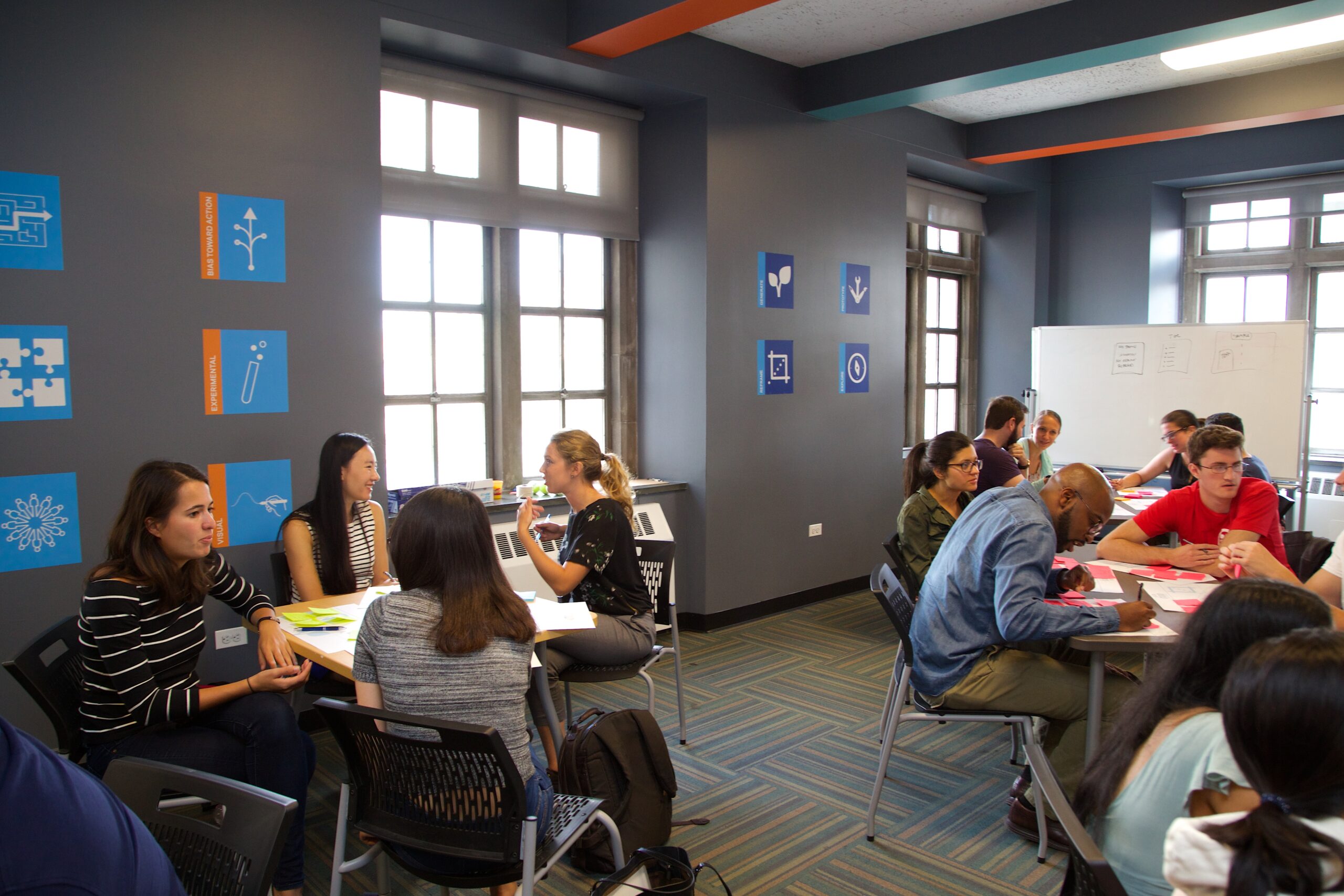 A group of students at Columbia Startup Lab Morningside's Design Studio