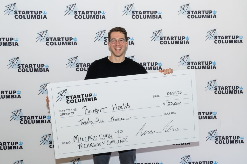 Winner of the Millard Chan '99 Technology Track Brendan Stec, ’26CBS/SEAS | Brooke Slezak Photography