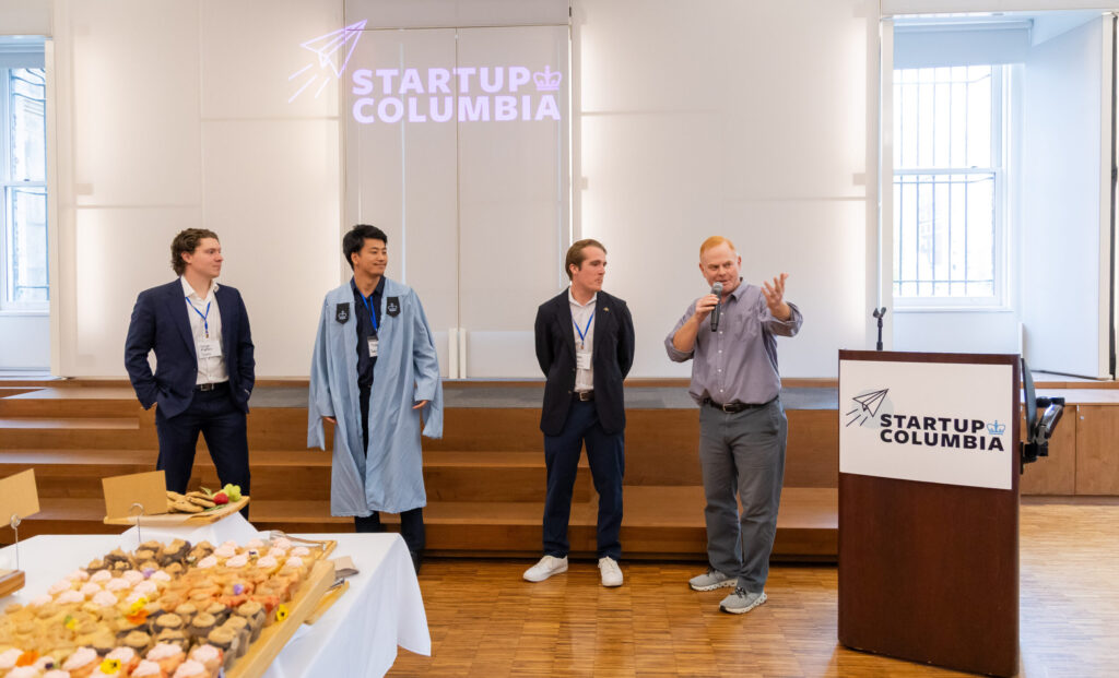 Winners of the Open Track with Dave Lerner, Managing Director at the Campbell Center for Entrepreneurship at Columbia | Brooke Slezak Photography